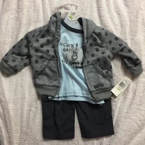 calvin klein jeans two piece newborn set